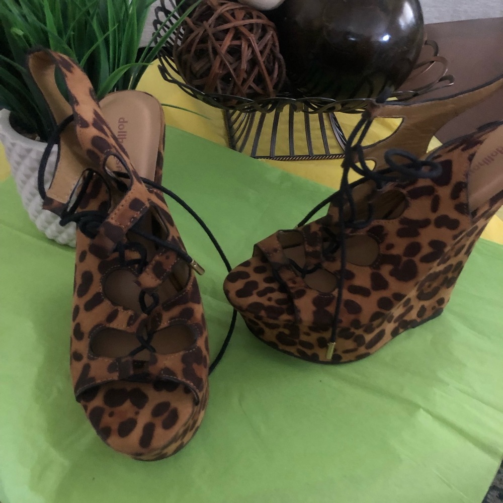 Lace up front open toe sandals